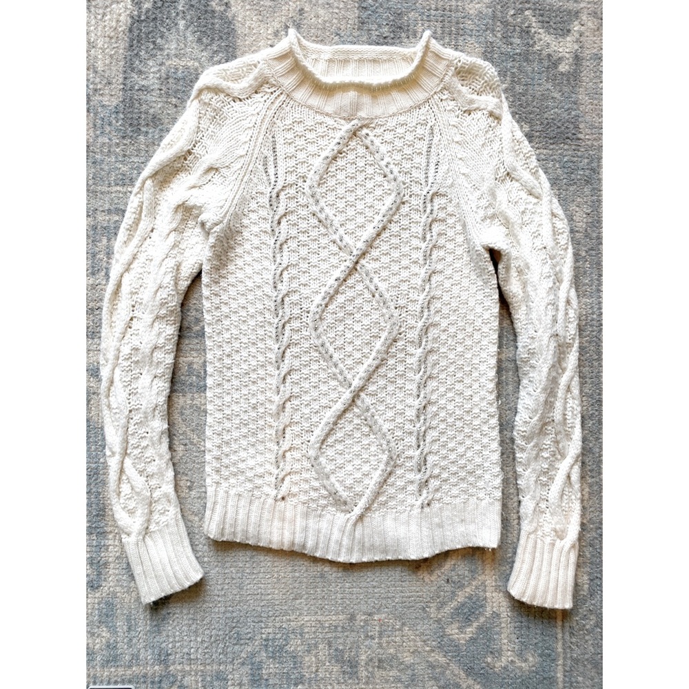 J. Crew Ivory Knit Sweater